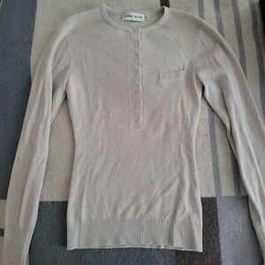 Anna Quan Light Beige Crewneck Sweater WILL BE DELETED JAN 19
